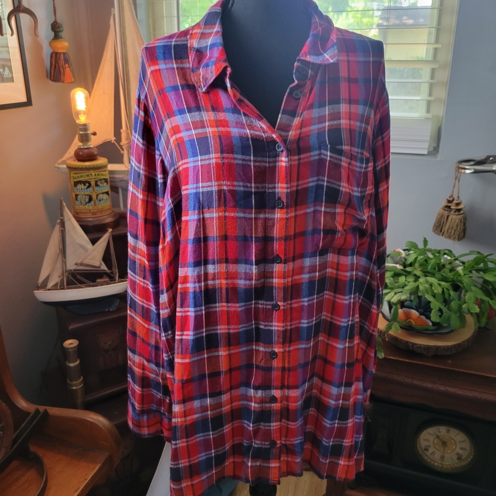 Lane Bryant Vibrant Plaid Shirt
